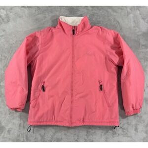 Cabelas Stillwater Supply Jacket Womens XL Pink Fleece Lined Full Zip Mock Neck